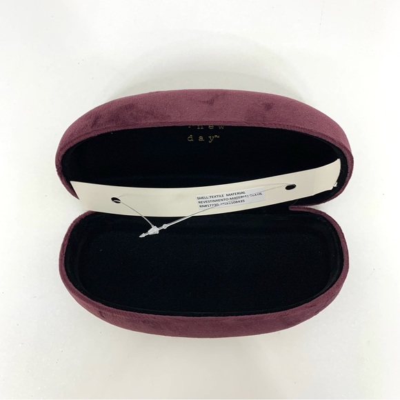 A New Day Solid Warm Plum Purple Velvet Sunglasses & Eye Glass Case New Nwt - Picture 8 of 12